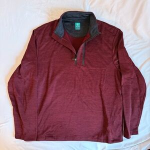 Pro Tour Quarter-Zip Pullover in Burgundy